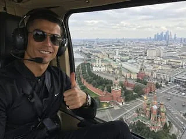 Example generated from “Helicopter Selfie Over Moscow”