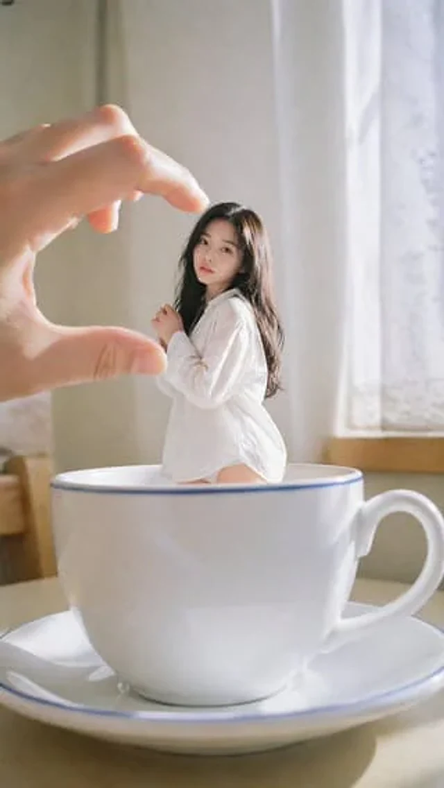 Example generated from “Forced Perspective Idol Portrait”