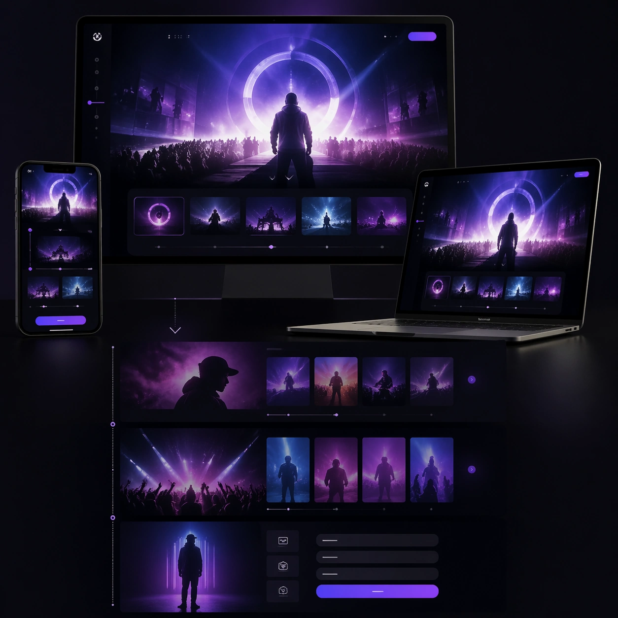 Multi-Device Festival Website Campaign Concept — ChaosRealmsAI · MIT