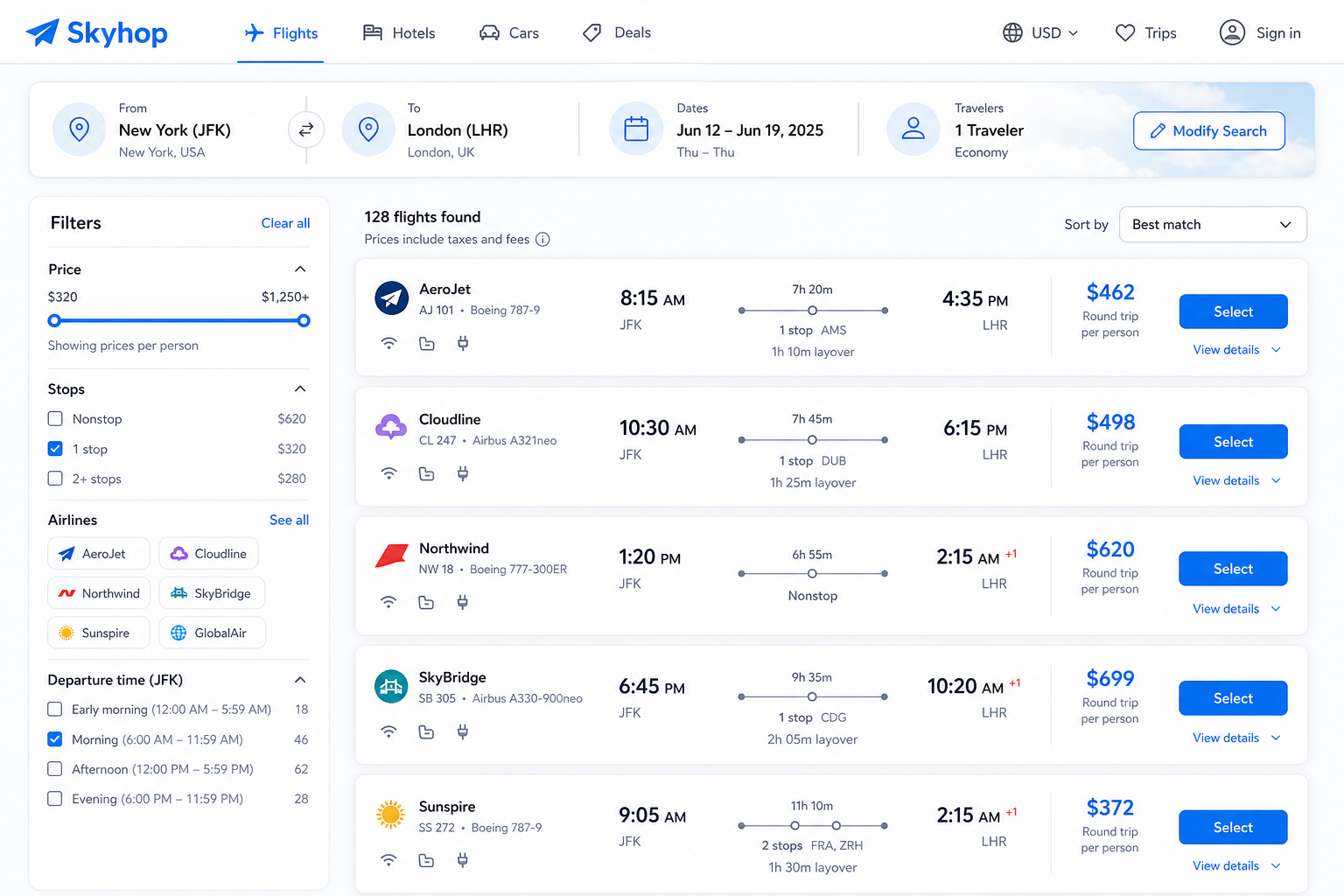 Example generated from “Design illustration · Travel Booking Search Results — API Models · CC BY 4.0”