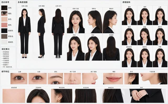 Example generated from “Character Consistency Reference Chart”
