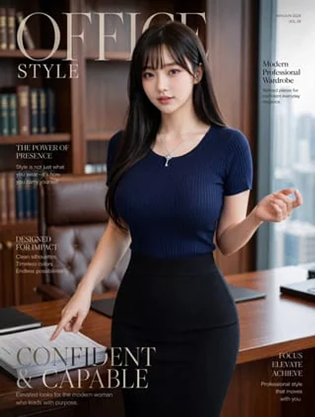 Example generated from “Office Style Fashion Magazine Cover”