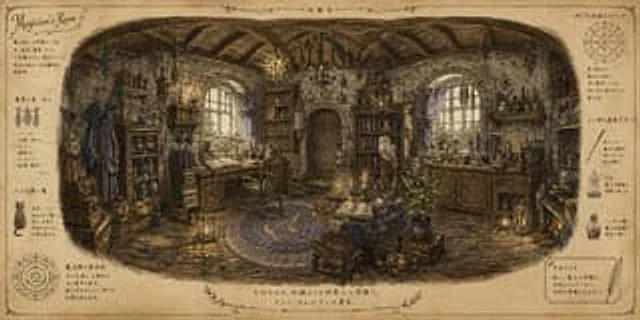 Example generated from “Wizard's Room Illustration”