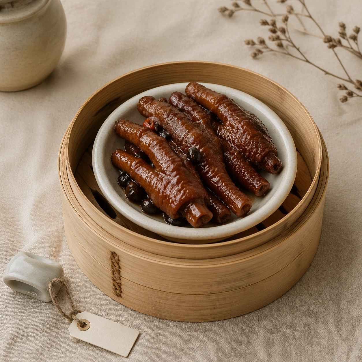 Braised Chicken Feet Dim Sum Study — ChaosRealmsAI · MIT