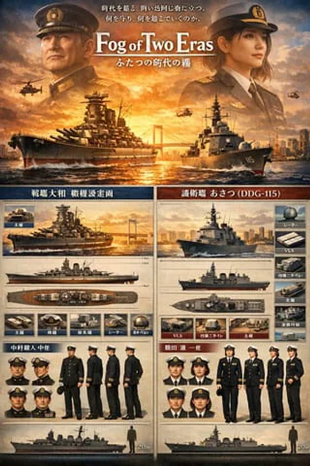 Example generated from “Two-Era Naval Comparison Poster”