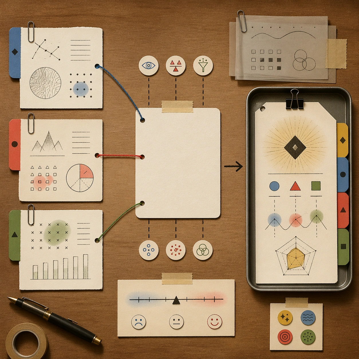 Analyst Reasoning Workbench Illustration — ChaosRealmsAI · MIT