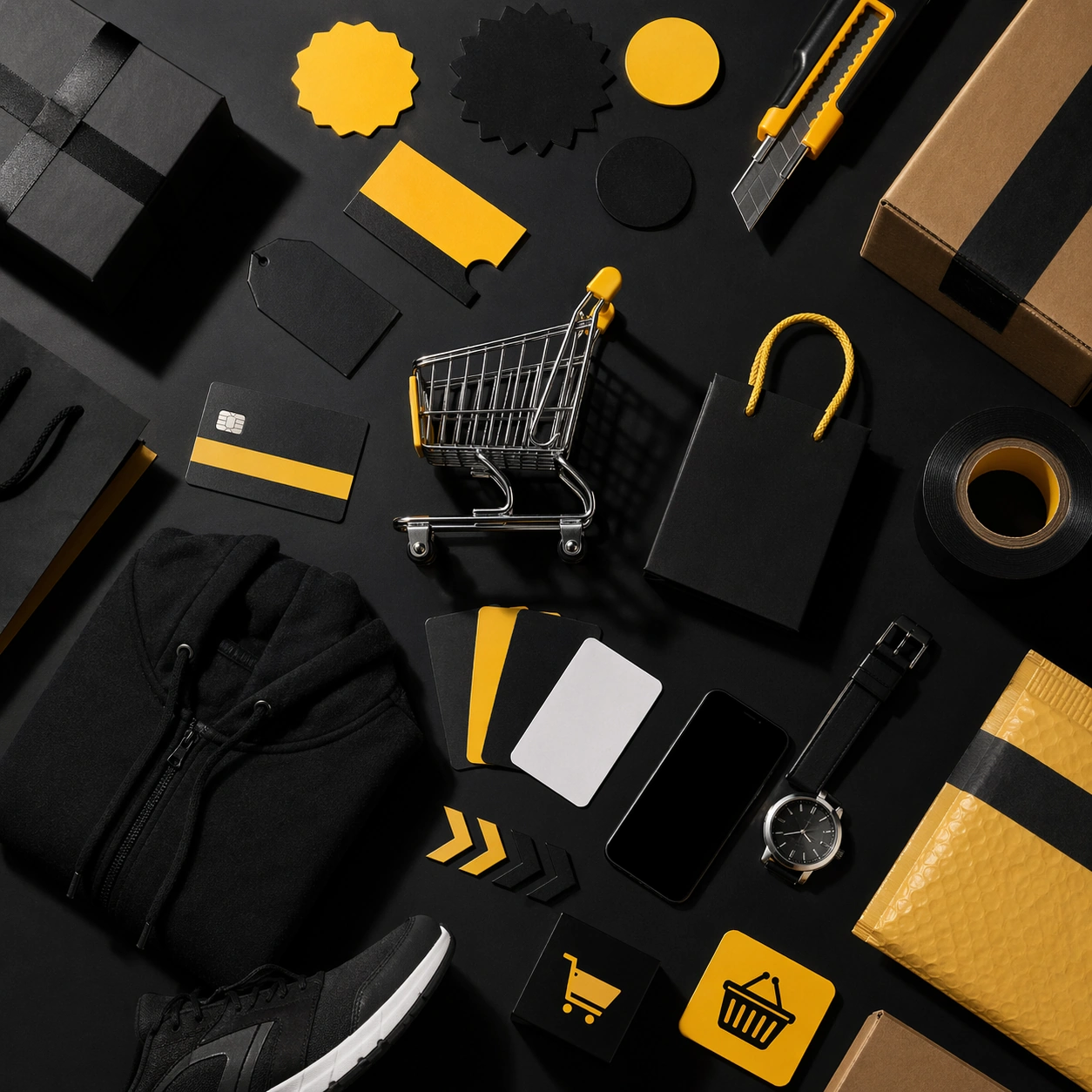 Checkout Campaign Toolkit Flatlay — ChaosRealmsAI · MIT