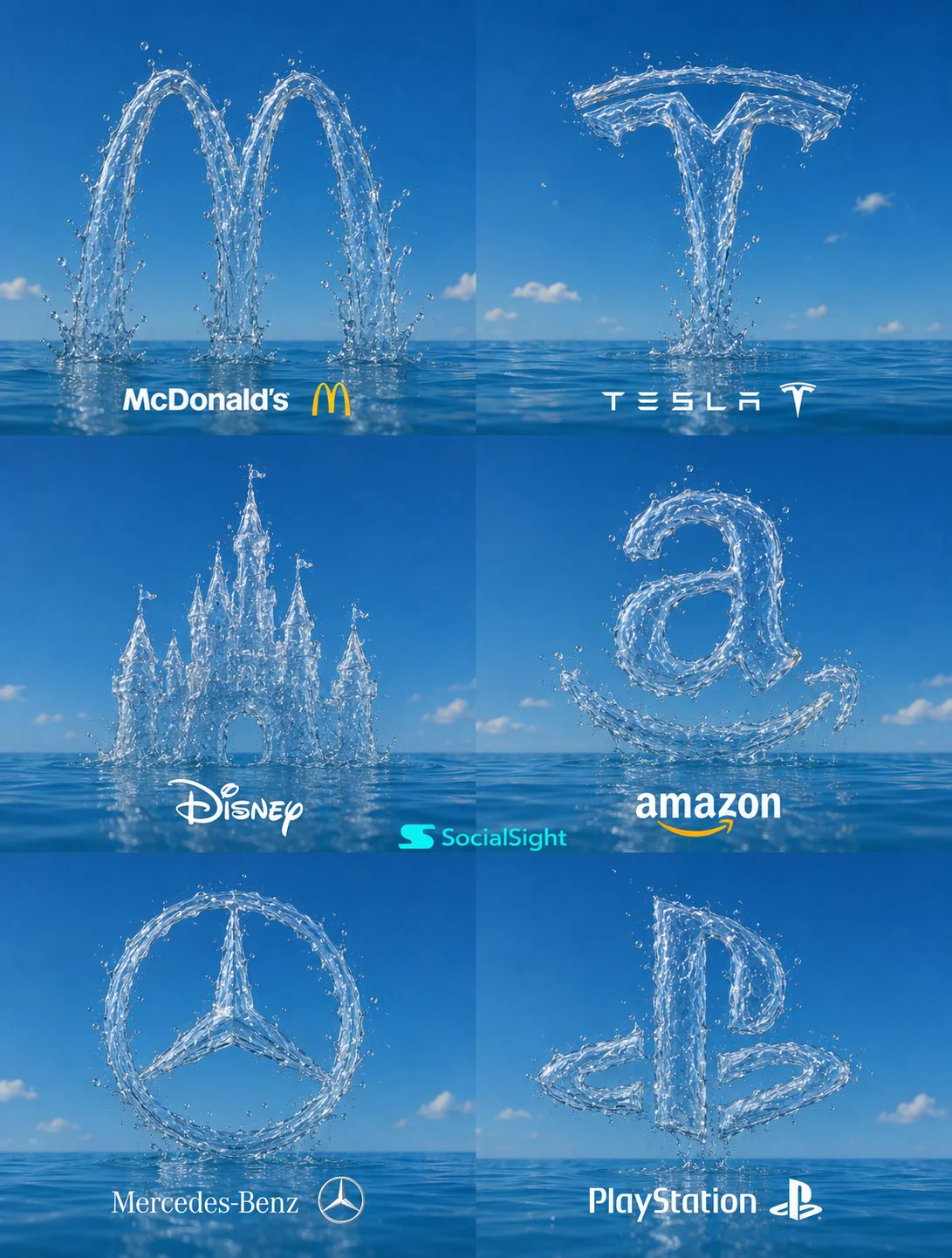 Example generated from “水雕品牌 Logo 六宫格”