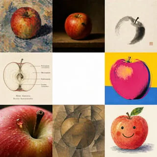 Example generated from “Apple in Eight Visual Grammars”