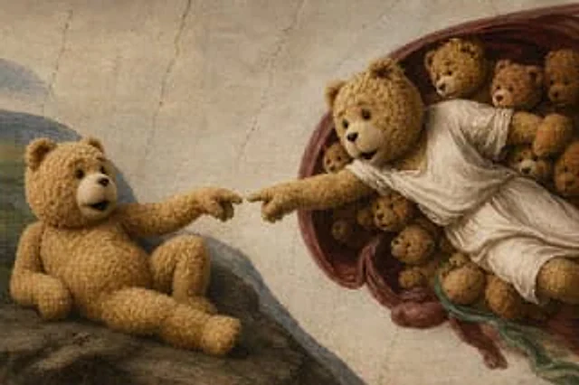 Example generated from “Teddy Bear Creation Fresco”
