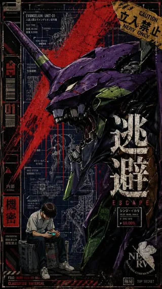 Example generated from “Gritty Evangelion Unit-01 Poster”