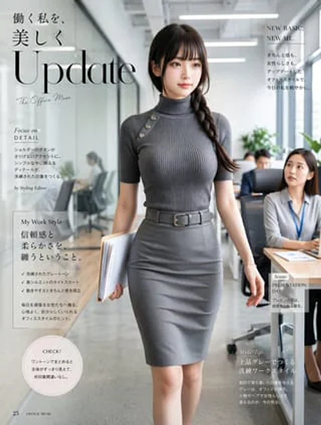 Example generated from “Office Fashion Magazine Cover”