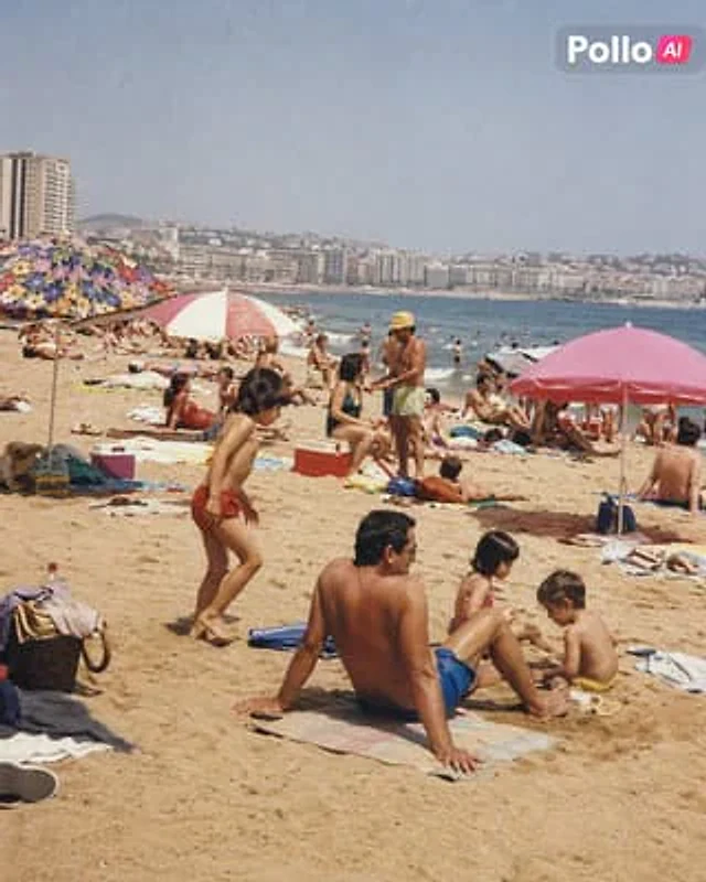Example generated from “1990s Spanish Beach Family Snapshot”