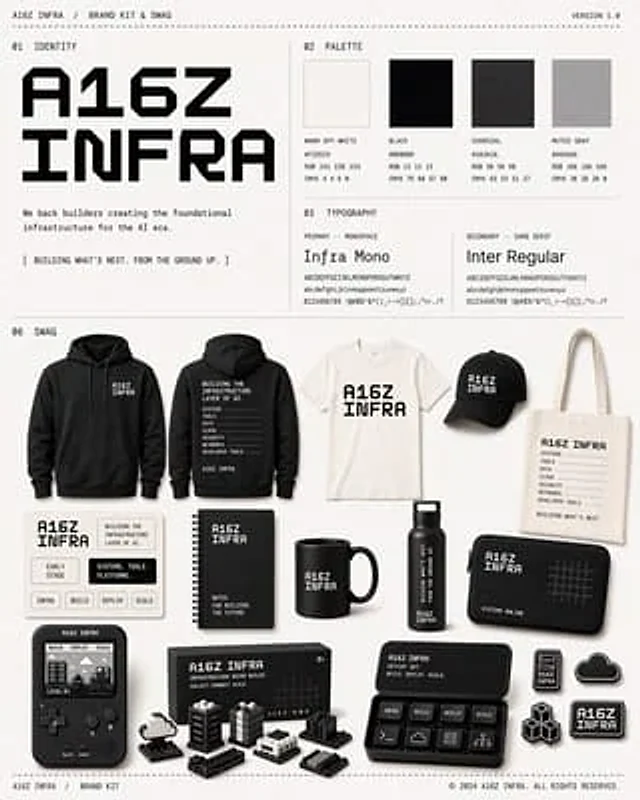 Example generated from “Monochrome Infra Brand Kit Board”