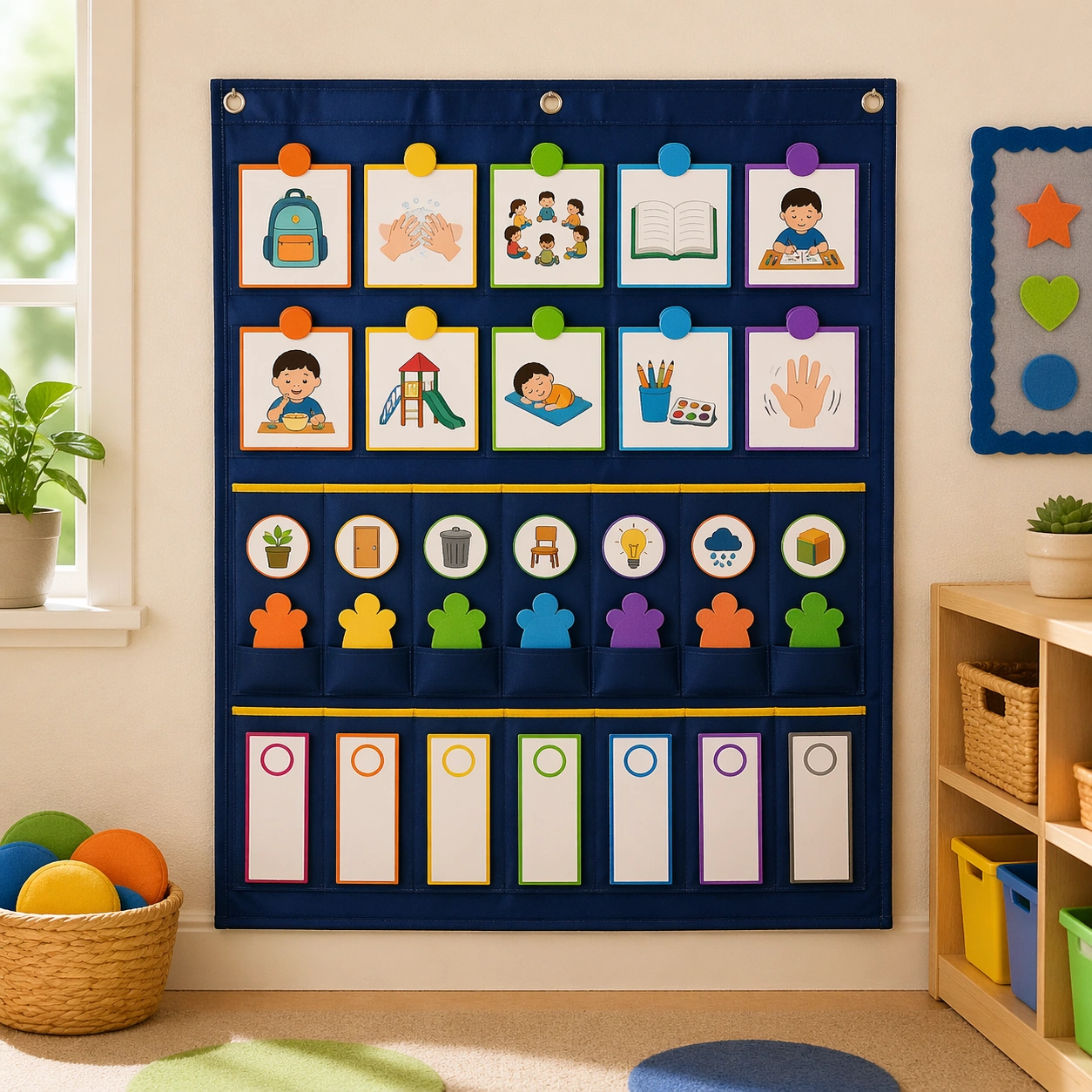 Picture Routine Pocket Chart Wall — ChaosRealmsAI · MIT