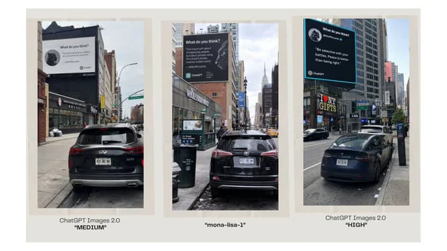 Example generated from “Three-Panel AI Billboard Comparison”