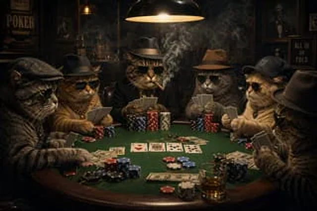 Example generated from “Mobster Cats Playing Poker”