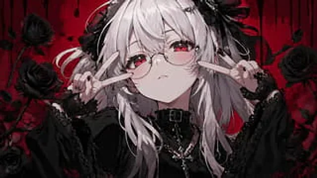 Example generated from “Gothic Anime Girl with Black Roses”