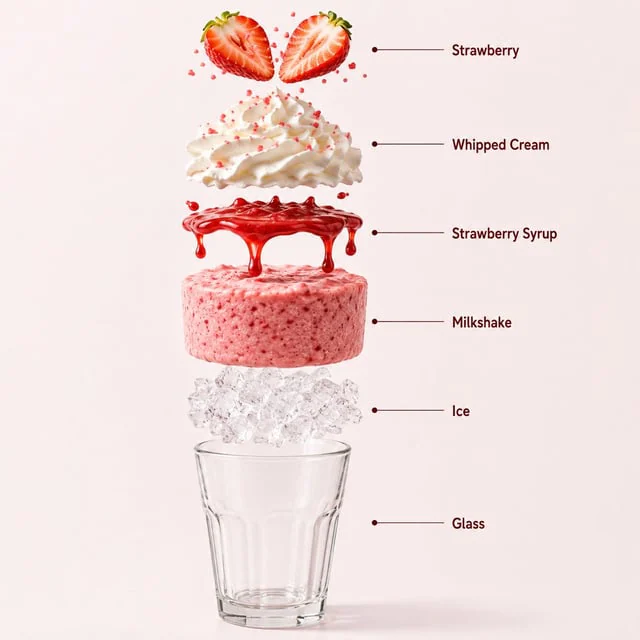 Example generated from “Infographic / Edu Visual - Strawberry Milkshake Product and Infographic”