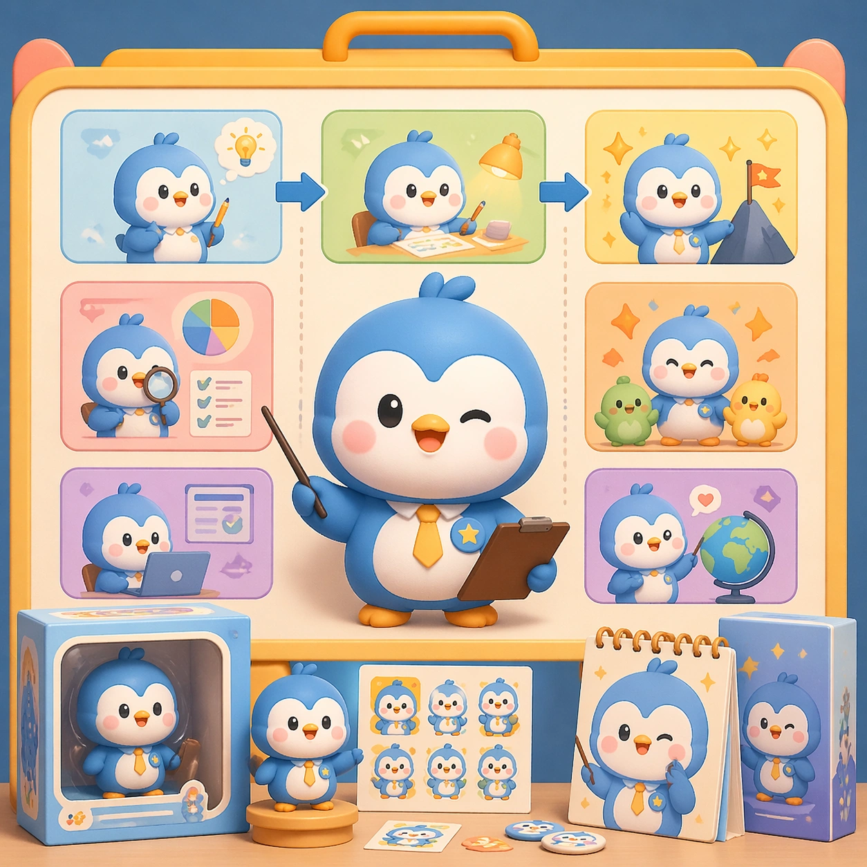 Penguin Mascot Product-Explainer Concept — ChaosRealmsAI · MIT