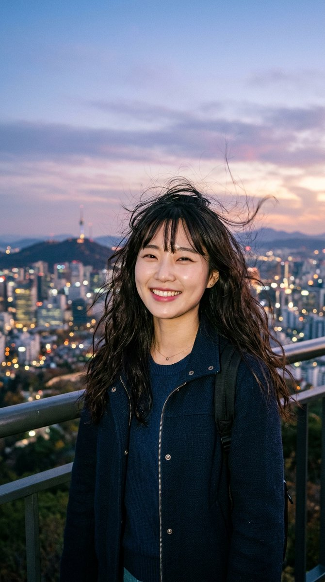 Hilltop Cinematic Portrait at Dusk
