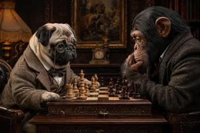 Example generated from “Victorian Animal Chess Match”