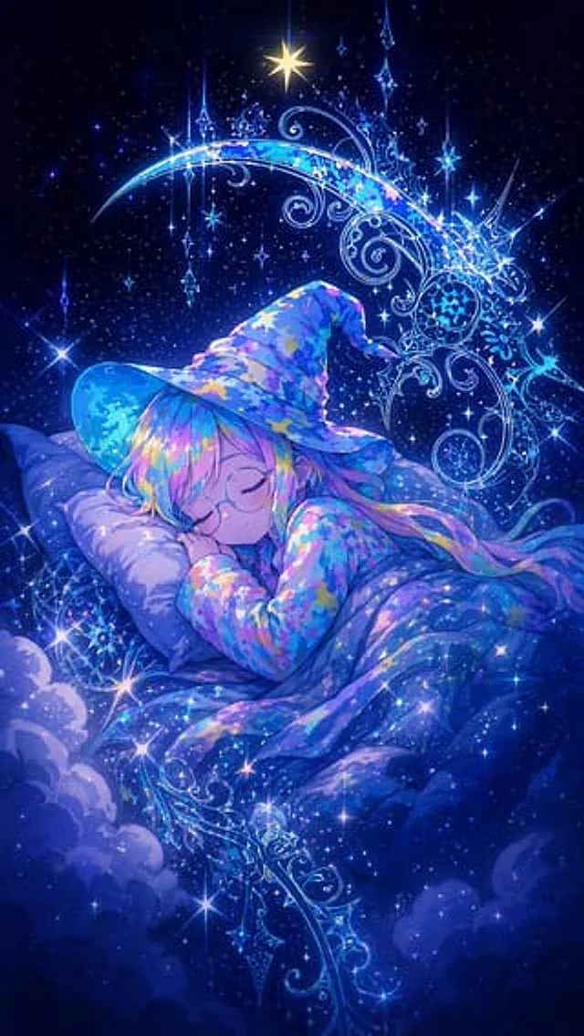 Example generated from “Sleeping Anime Star Witch”