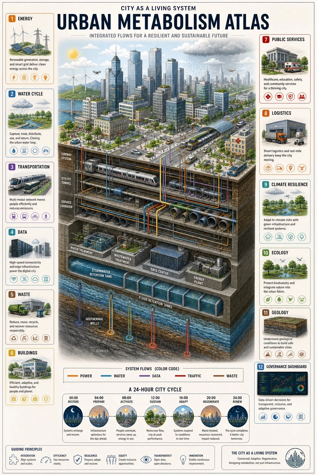 Urban Systems Infographic Layout Study — ClawLabs AI · MIT