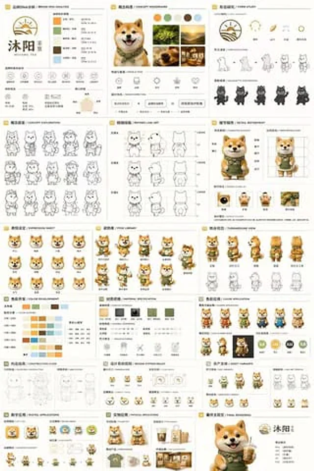 Example generated from “18-Panel Mascot Brand Identity Document”