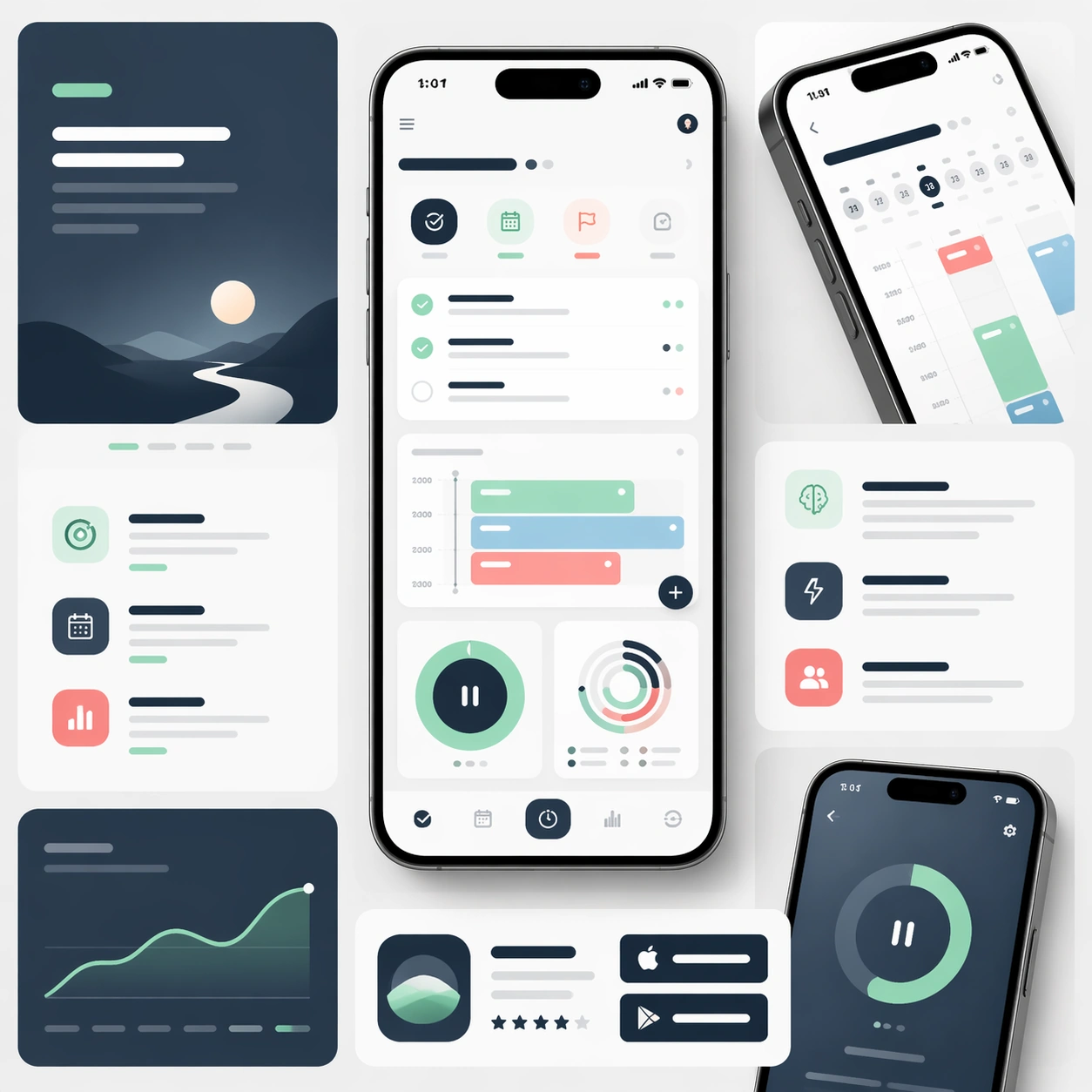 Productivity App Launch Mockup — ChaosRealmsAI · MIT