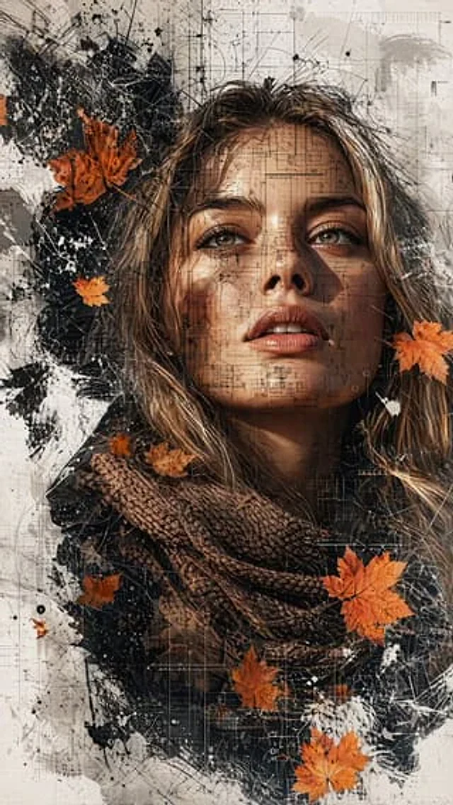Example generated from “Multimedia Collage Fashion Portrait”