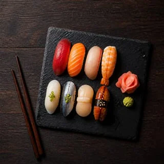 Example generated from “Sushi Platter Top-Down with Chopsticks”