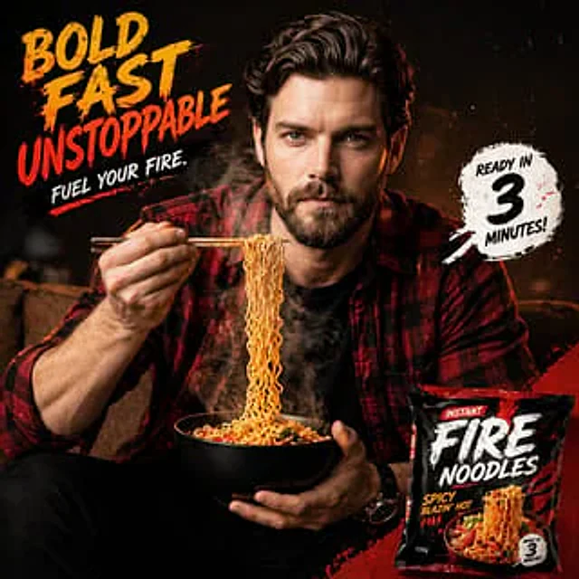 Example generated from “Energetic Food Advertisement”