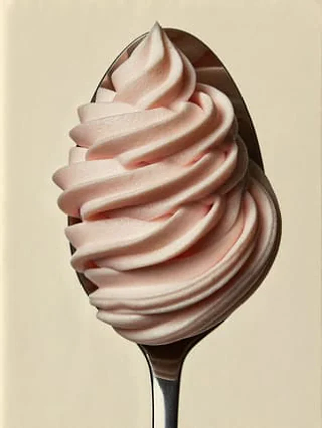Example generated from “Pink Soft Serve on Spoon”