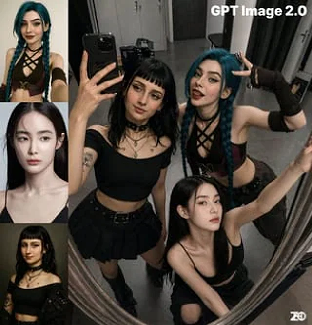 Example generated from “Top-View Mirror Selfie”