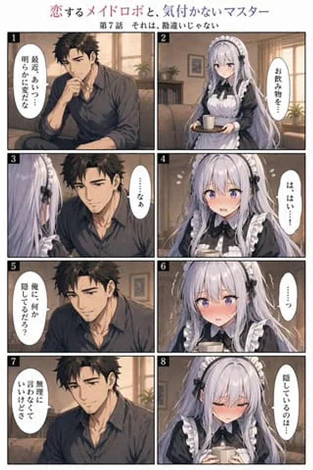 Example generated from “Romance Manga Page in a Living Room”