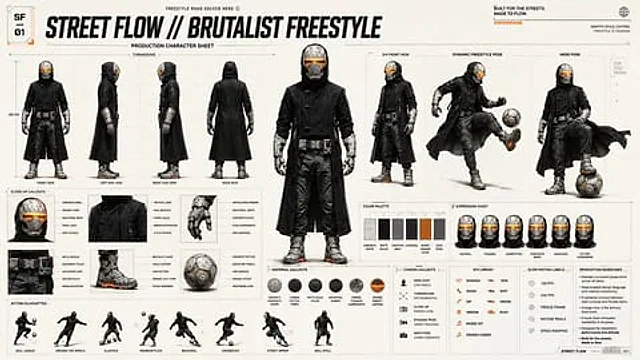 Example generated from “Brutalist Freestyle 角色设定表”