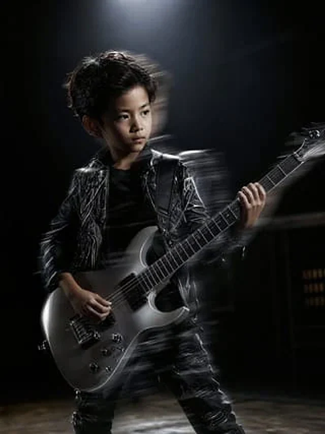 Example generated from “Moody Guitarist Portrait”