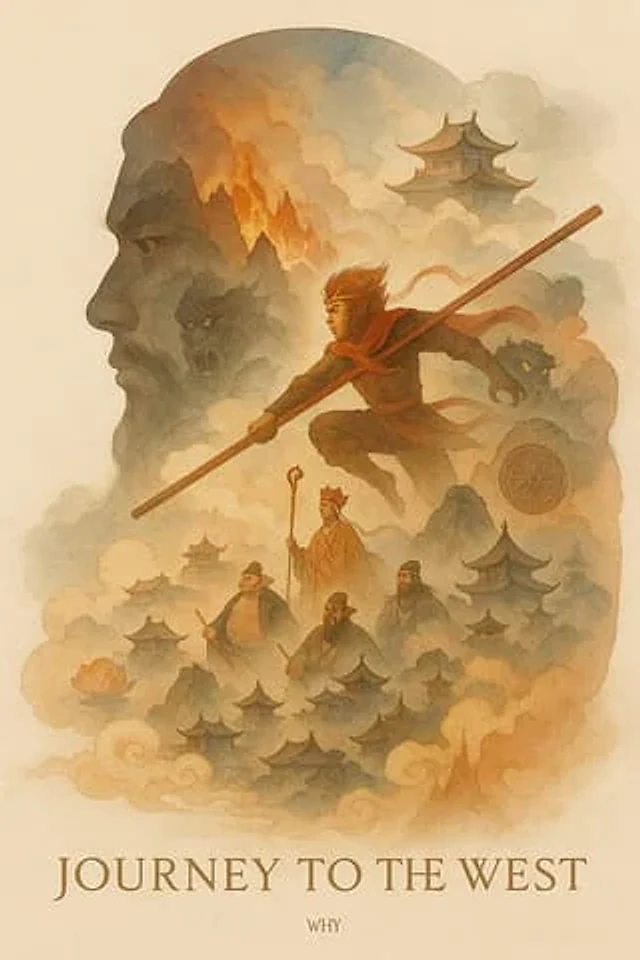 Example generated from “Journey to the West silhouette epic poster”