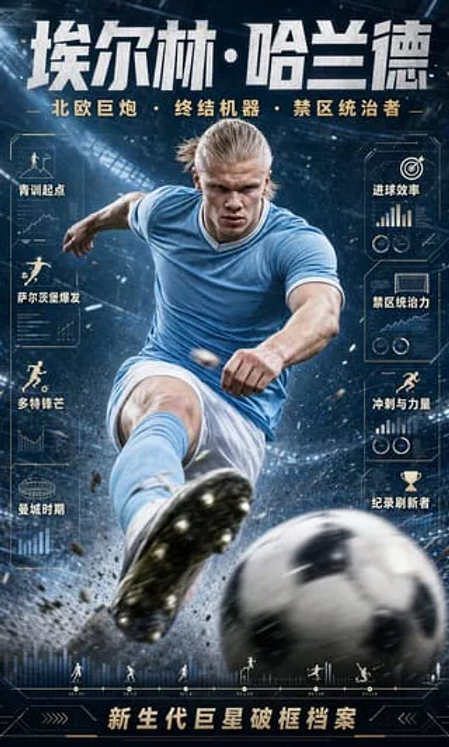 Example generated from “Haaland Futuristic Football Poster”
