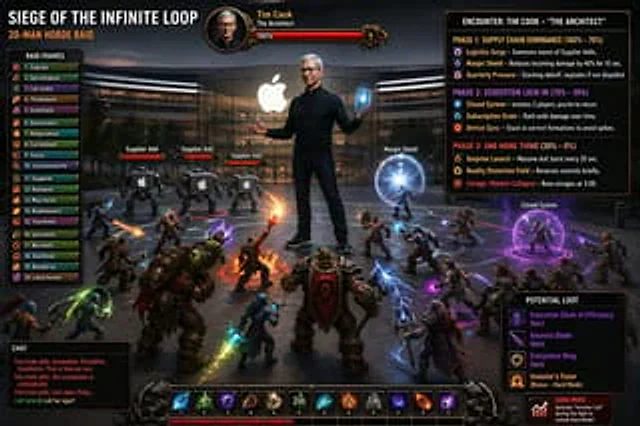 Example generated from “Tim Cook MMO Raid Boss Screen”