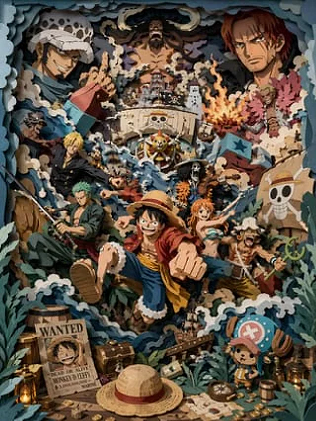 Example generated from “3D Papercut Pirate Scene”