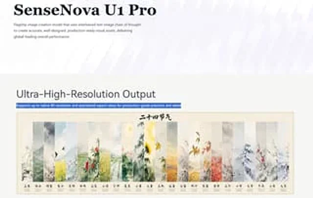 Example generated from “SenseNova U1 Pro Landing Page”