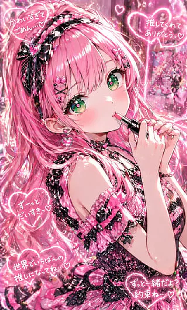Example generated from “Pink Kawaii Idol Lipstick Portrait”