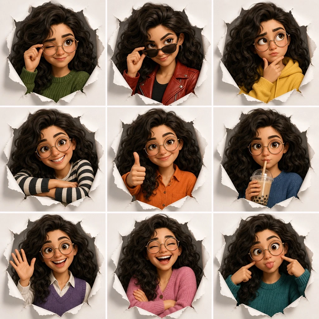 Character Expression Grid Illustration — ClawLabs AI · MIT