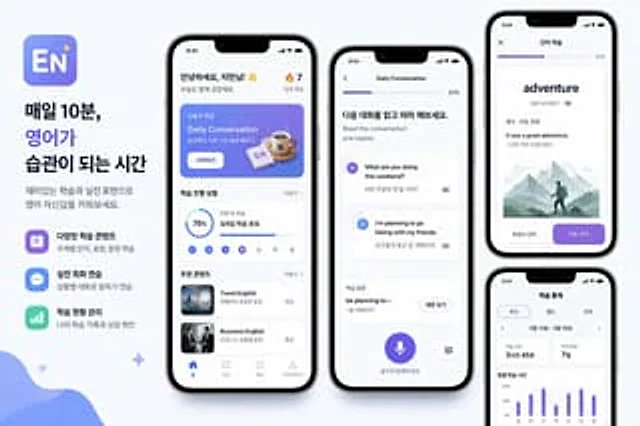 Example generated from “Korean English Learning App Promo”