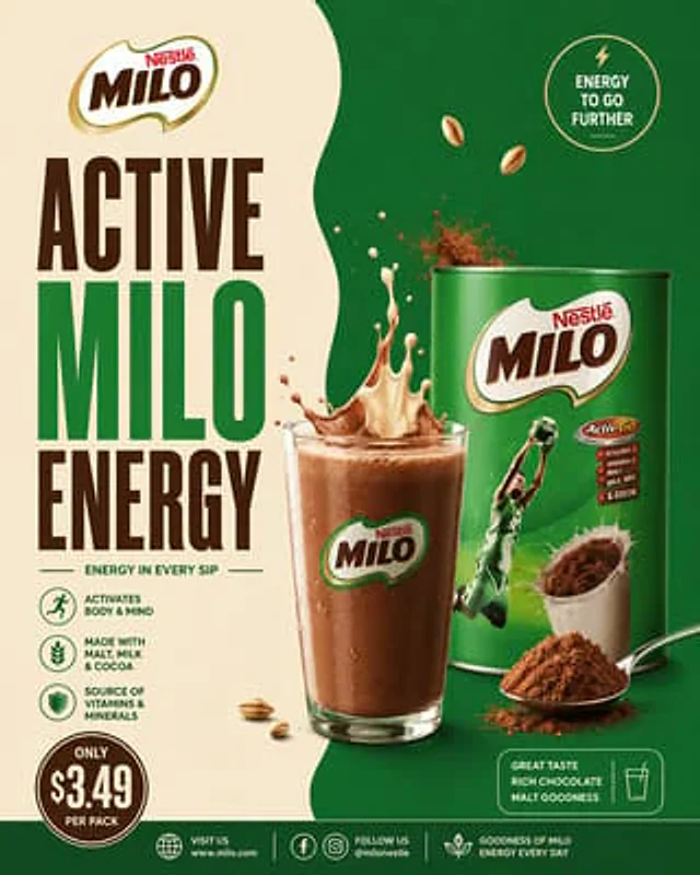 Example generated from “Milo Cocoa Energy Poster”