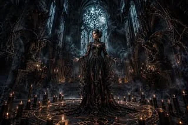 Example generated from “Dark Gothic Ritual in Cathedral”